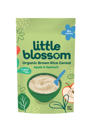 Organic Brown Rice Cereal | Apple & Spinach