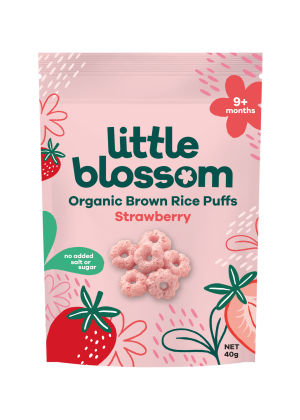 Organic Brown Rice Puffs | Strawberry